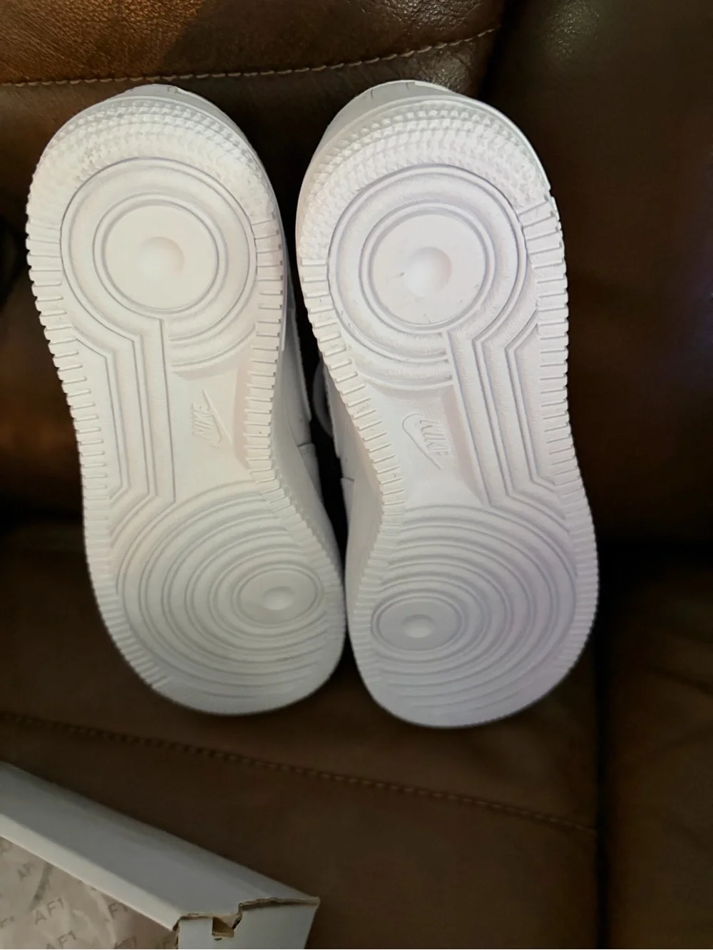Nike Kids White Sneakers with Leopard Print Swoosh
